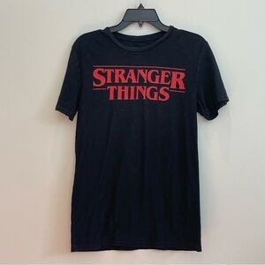 T:  Netflix Men’s Stranger Things Graphic Tee in VHS Box, Black Size Small